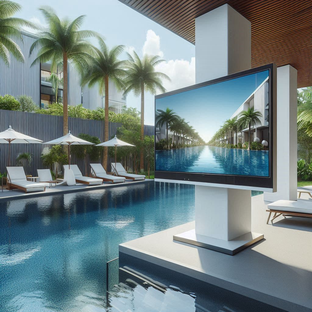 How to know mount a tv by the pool?