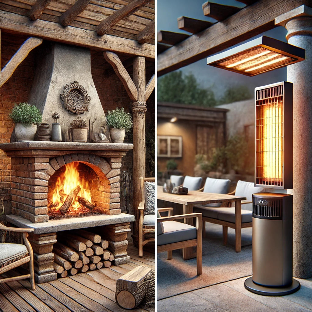 Outdoor Fireplace vs Zebozap Outdoor Heater