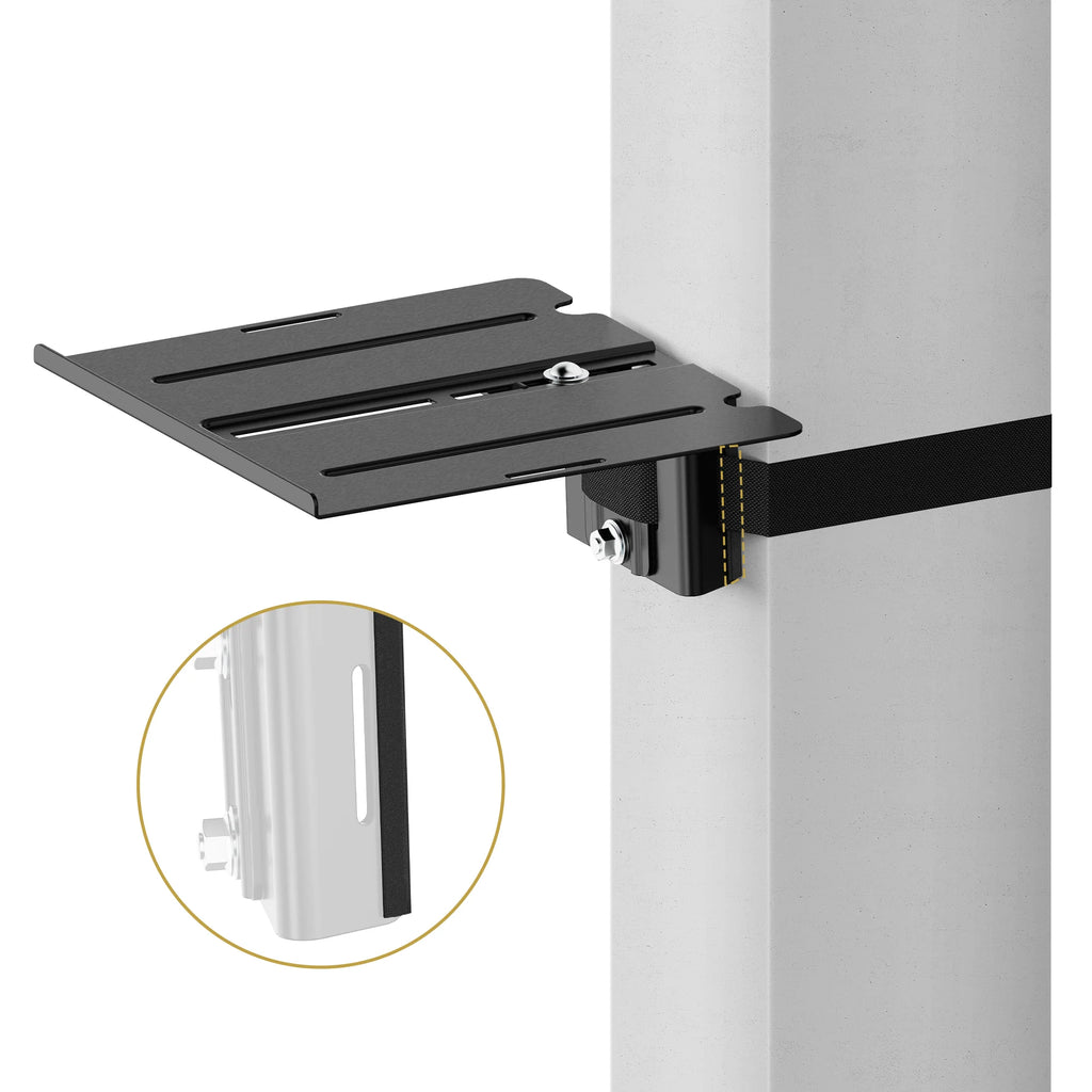 How to adjust length of pillar mounted shelf?