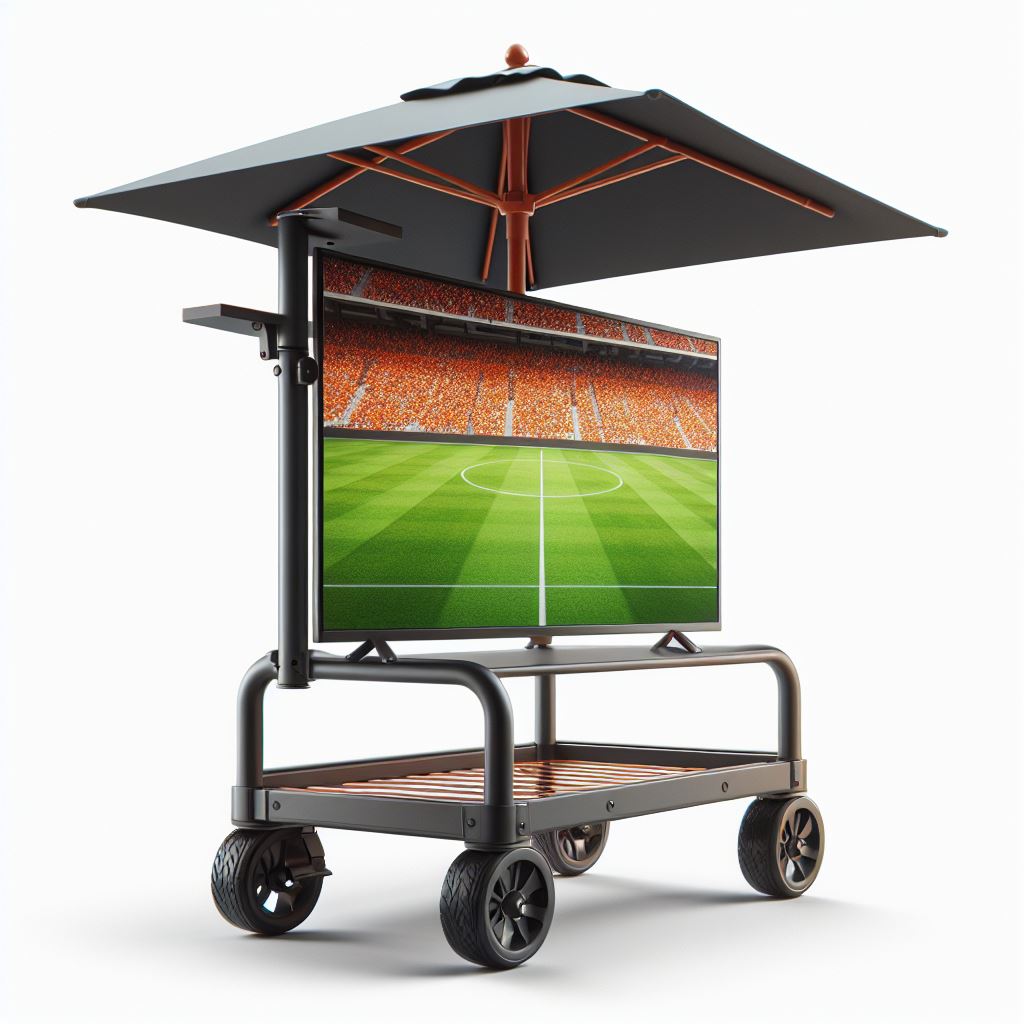 Outdoor TV Stand with Wheels