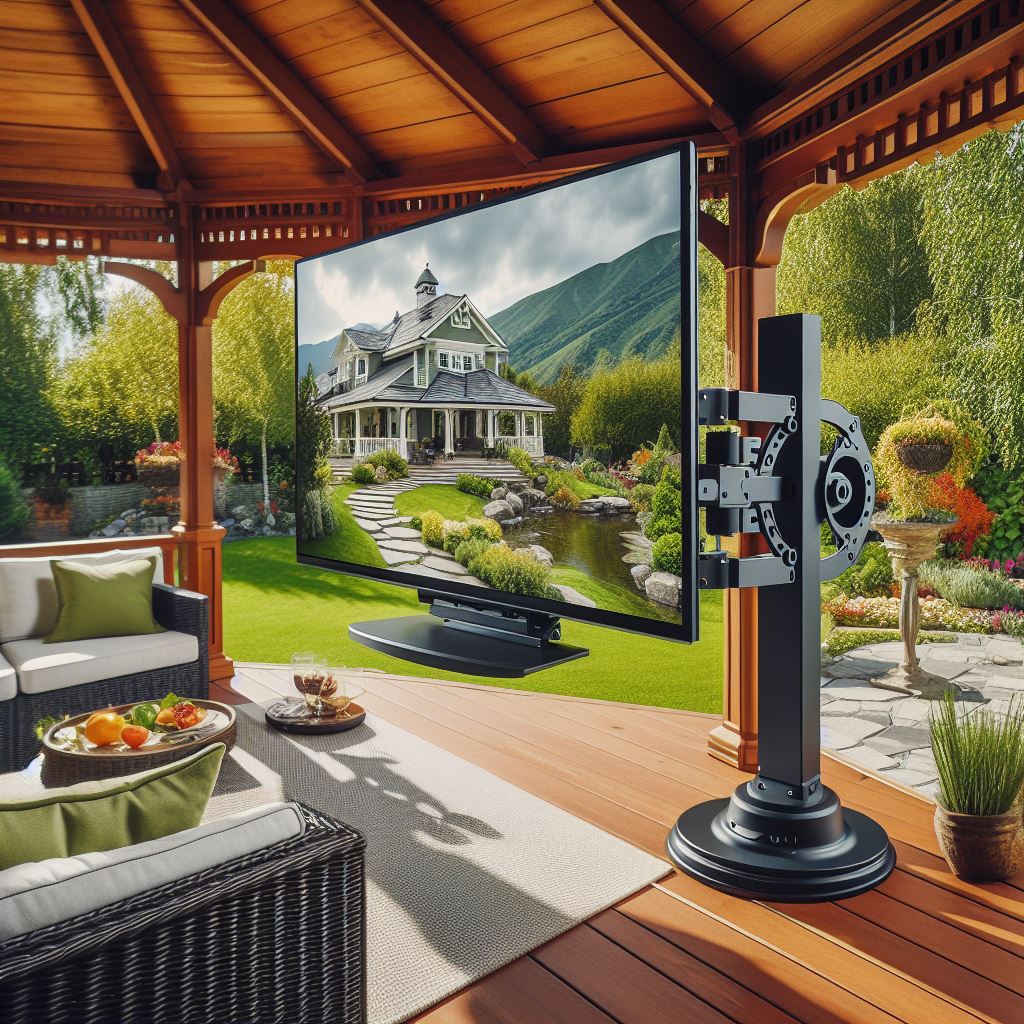 Swiveling Outdoor Gazebo TV Mount – ZeboZap