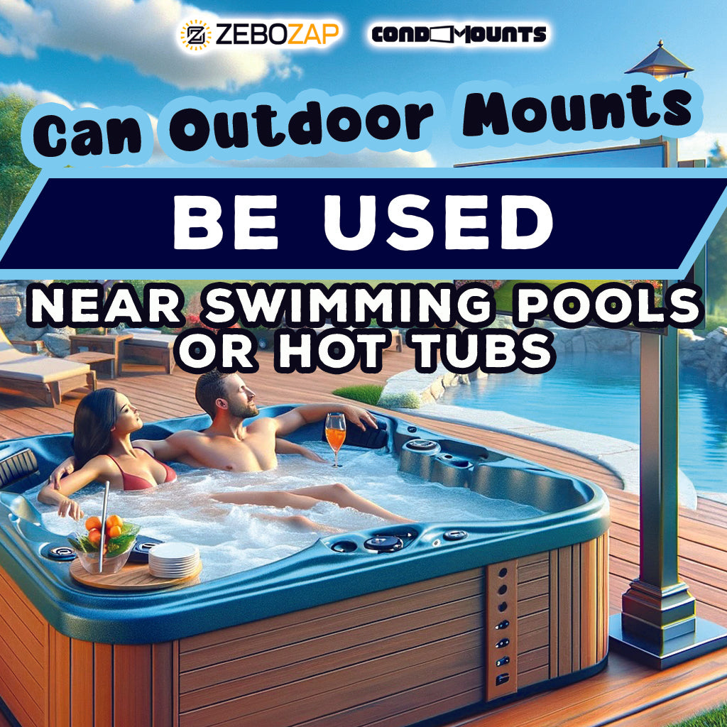 Can Outdoor Mounts Be Used Near Swimming Pools or Hot Tubs?