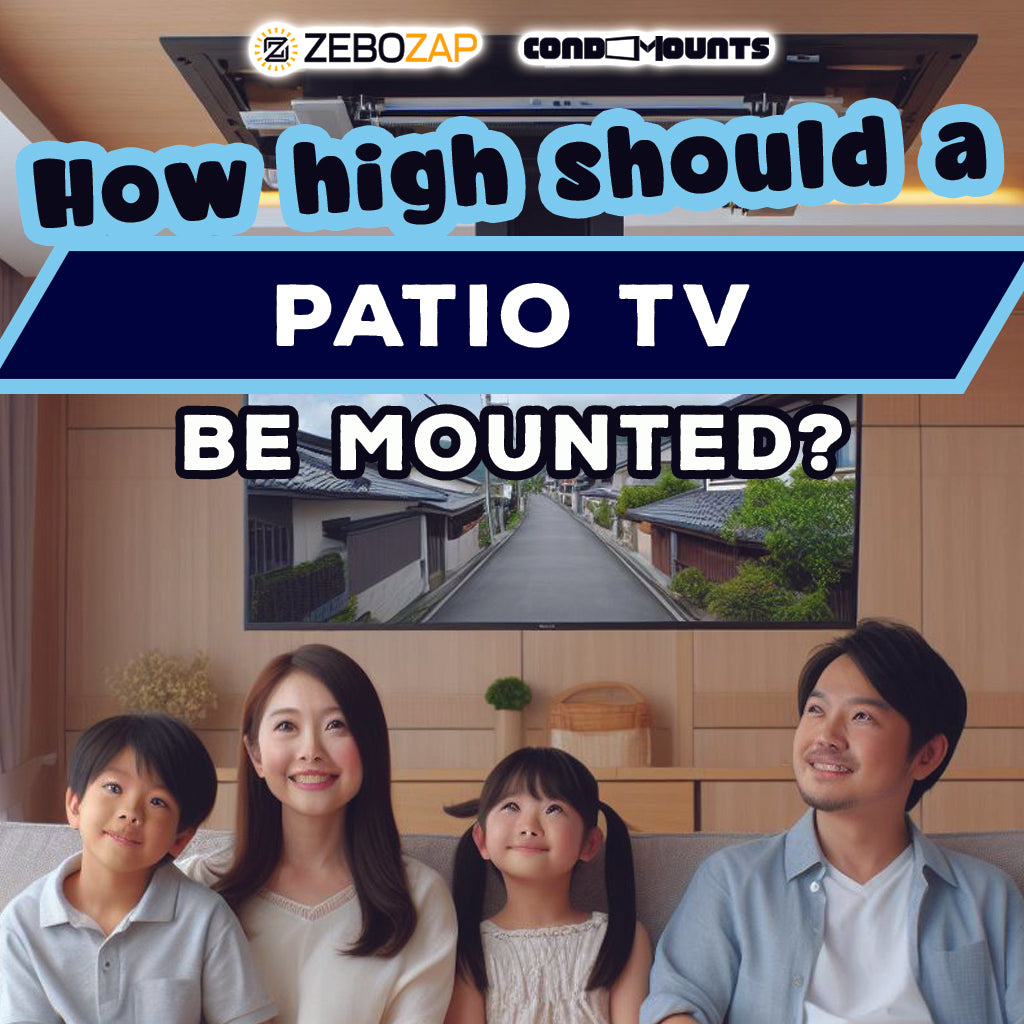 How high should a patio TV be mounted?