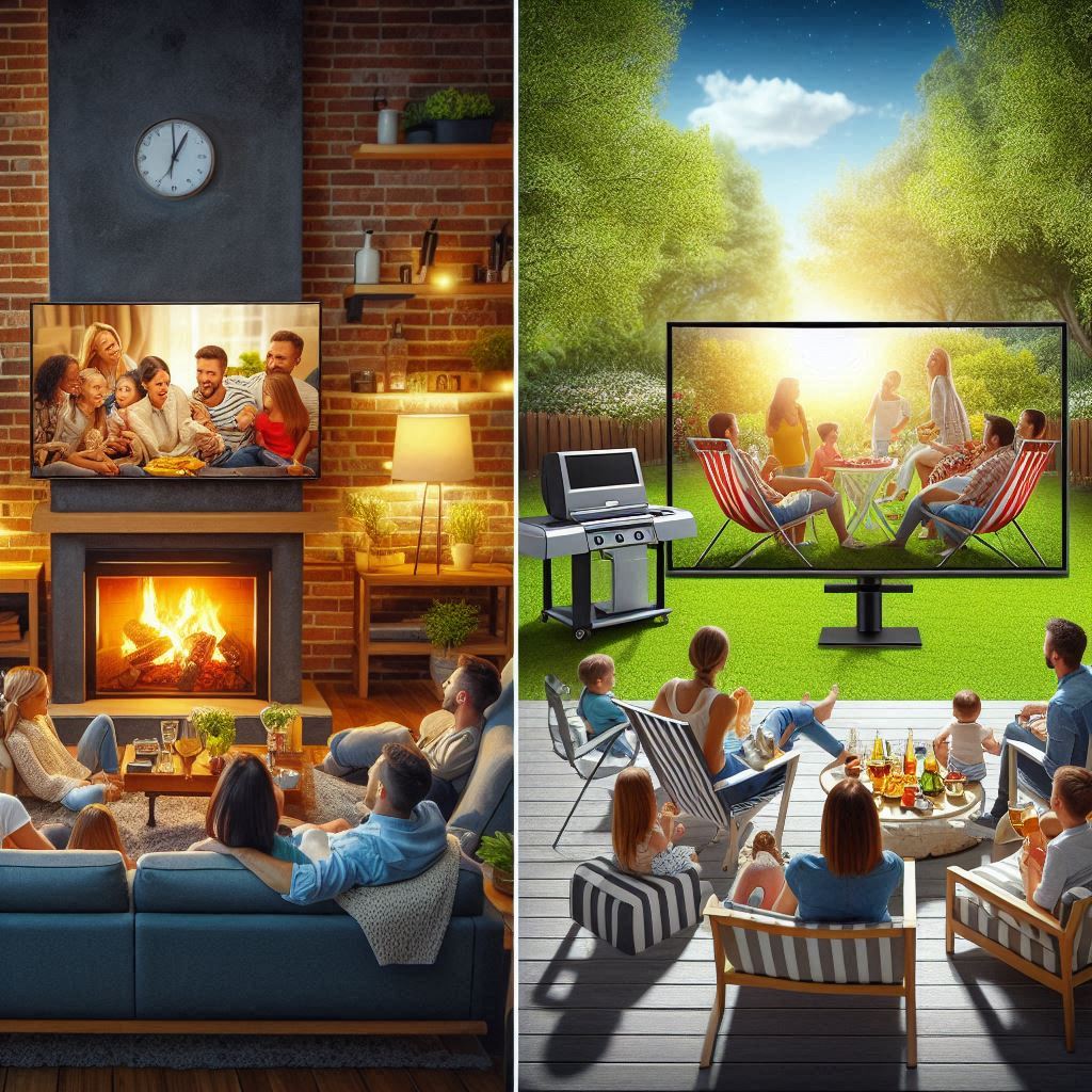 Can we use indoor TV outdoors?