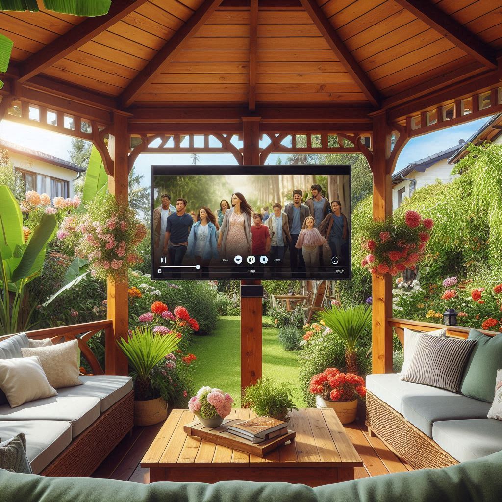 How to mount a TV outdoors ?