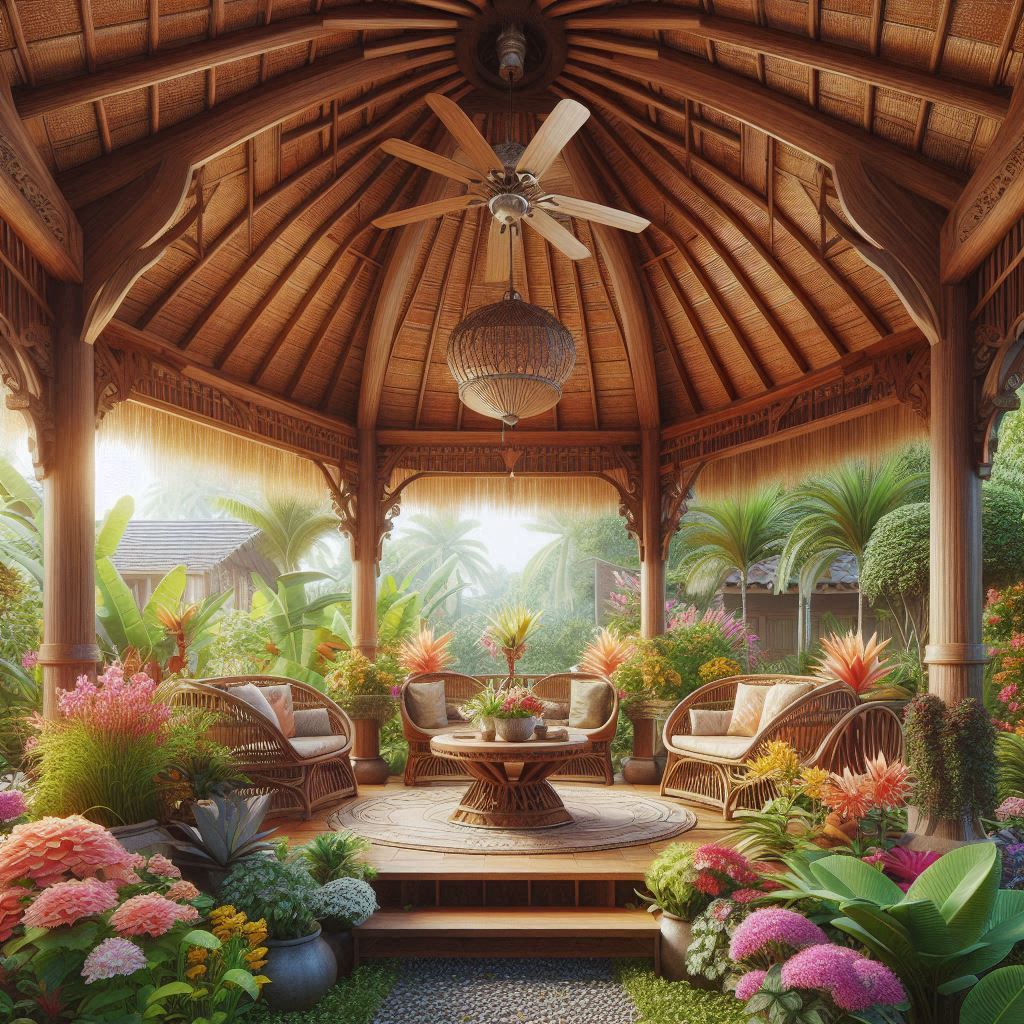 Can a fan be placed in an Outdoor Gazebo?